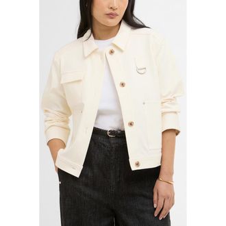 Barbour Kirby Knit Overshirt in Ecru at Nordstrom, Size 10 Us