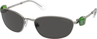 Swarovski SK7010 400687 Womens Sunglasses Gunmetal Size 59