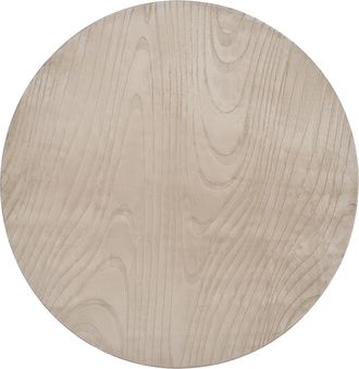 Beliani Alfombra De Pelo De Conejo Sint&eacute;tico Peluda Motivo Vetas 160 Cm Redonda Beige Ontake
