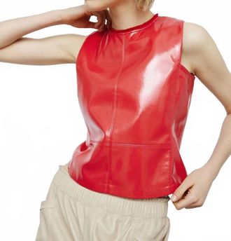 M&eacute;lissa Nepton Blanca Top In Glossy Red