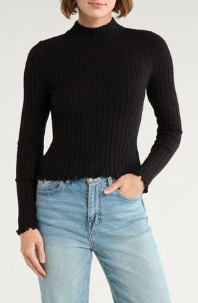 Elodie Pointelle Stitch Top in Black at Nordstrom Rack, Size Medium