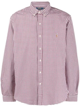 Polo Ralph Lauren Camicia a quadri con ricamo - Rosso