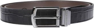 Michael Kors Logo Engraved Reversible Belt