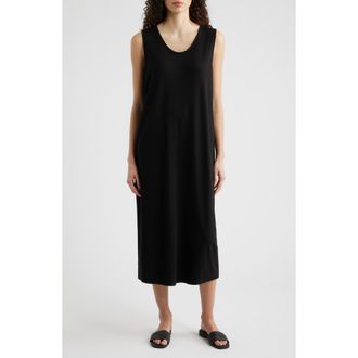 Eileen Fisher Sleeveless Shift Dress in Black at Nordstrom, Size X-Small