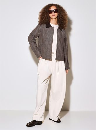 Only Womens Corduroy-collar checked jacket