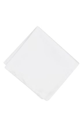 Brooklyn Brigade Mens Solid Satin Pocket Square in White at Nordstrom