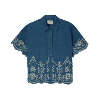 MC2 Saint Barth Denim Shirts - Dames - Spijkeroverhemden - Blauw - L - Denim - Overhemden