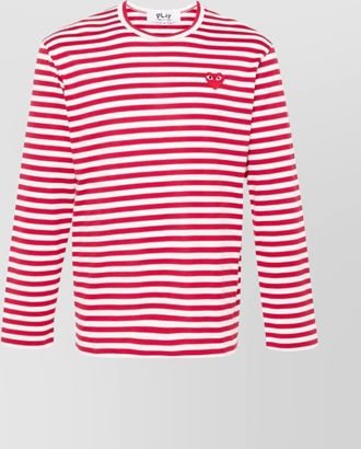 Comme Des Gar&ccedil;ons striped cotton long-sleeve t-shirt