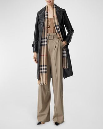 Burberry Giant Check Gauze Scarf