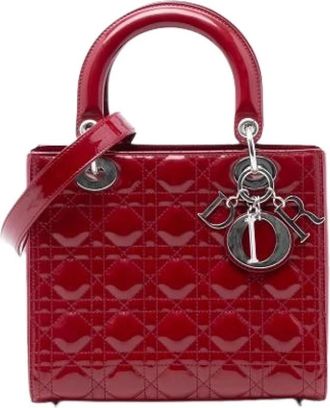 Dior Pre-owned Handbags, female, Red, Size: ONE SIZE Pre-owned Vintage Leather Handbag
