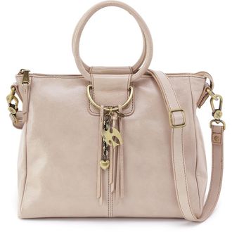 Hobo Sheila Medium Satchel Crossbody Bag in Stone Gloss at Nordstrom