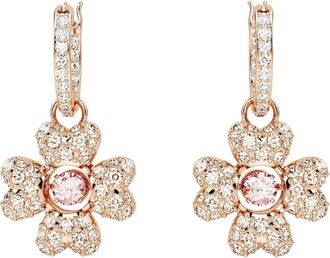 Swarovski Dames Oorbellen Druppeloorbellen Wit- Ros&eacute;goud Idyllia 5674212 - Dames - Oorbellen - Roze - ONE Size - Accessoires