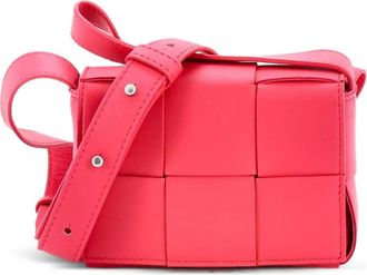 Bottega Veneta Borsa a tracolla Candy Cassette in pelle con motivo Maxi Intrecciato - Rosa
