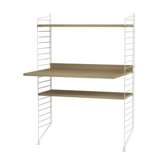 String Furniture String - Arbeitsplatzkombination, 78 x 115 x 58 cm, Eiche / weiss