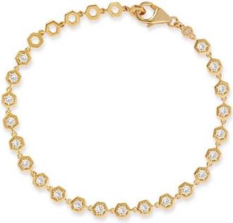 Astley Clarke Gold White Sapphire Deco Tennis Bracelet at Nordstrom