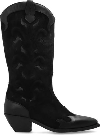 AllSaints Dolly Western Boots - Dames - Cowboylaarzen - Zwart - 36 EU - Leer - Schoenen