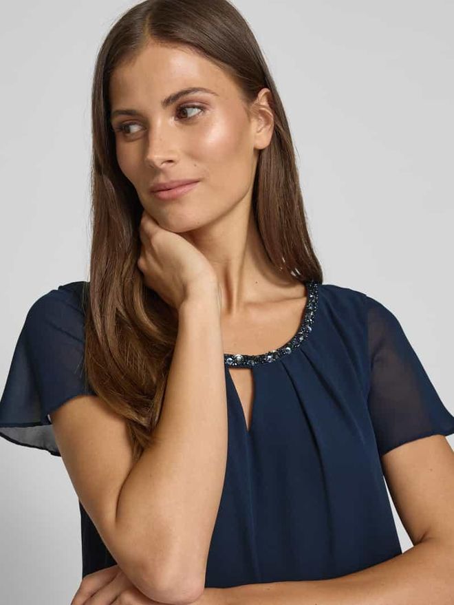 Christian Berg Cocktail Knielanges Cocktailkleid mit Schlüsselloch