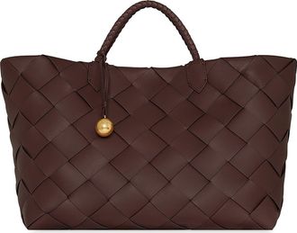 Rebecca Minkoff Mini Frankie Woven Leather Tote in Cherrywood at Nordstrom