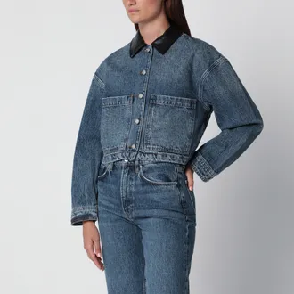 Anine Bing Giacca Yuma in denim blu slavato