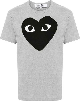 Comme Des Gar&ccedil;ons Black Heart Cotton T-Shirt