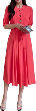 Burryco Short Sleeve Midi Dress