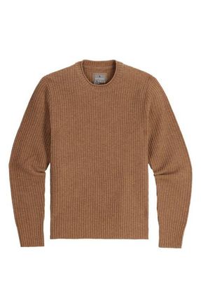 Royal Robbins Rockcraft Waffle Knit Merino Wool Crewneck Sweater in Tawny Heather at Nordstrom, Size X-Large