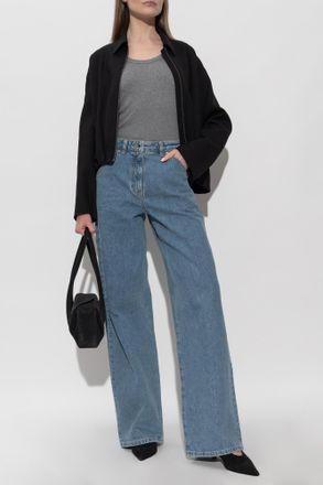 Fabiana Filippi Top With Shimmering Sequins, Womens, Grey