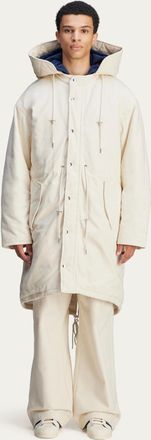adidas Originals ADIDAS Originals Mens Wales Bonner Coach Coat - Ivory Cotton - Size X-Small
