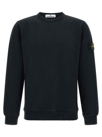 Stone Island Navy Blue Crew Neck Sweatshirt