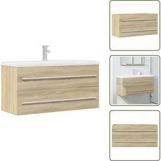 vidaXL Armadio in truciolato - vidaXL Mobile Lavabo Rovere Sonoma 100x38,5x48 cm in Legno Multistrato - Armadio in legno multistrato
