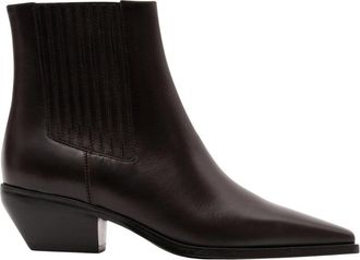 Parall&egrave;le Kira Enkellaars - Dames - Cowboylaarzen - Bruin - 39 EU - Leer - Schoenen