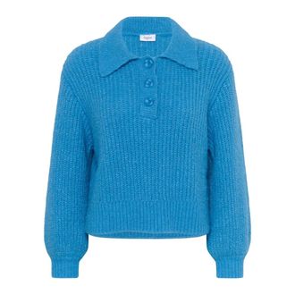 Saint Tropez Tabbatha SZ Polo Pullover - Knitwear - Mujer - Azul - S