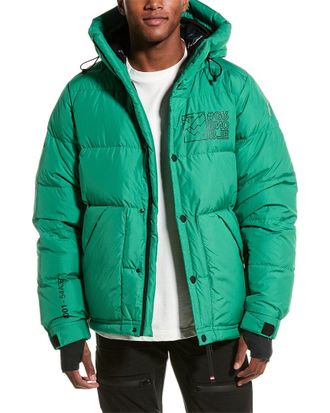 Green moncler coat on sale