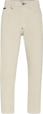 Philipp Plein Carrot Fit Iconic - Heren - Slim Fit Jeans - Beige - W27 - Katoen - Jeans