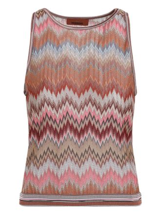 Missoni chevron-pattern top - Brown