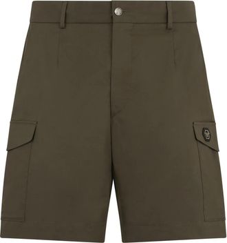 Philipp Plein Cargo Shorts - Heren - Korte Broeken - Groen - L - Katoen - Korte Broeken