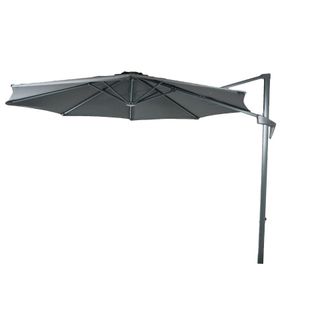 ED&Egrave;N JARD&Iacute; Parasol p&eacute;ndulo redondo, tela 300 cm, aluminio, color gri