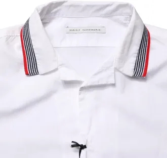 Daniele Alessandrini White Short Sleeves Button Down Mens Shirt (Pre-Owned)