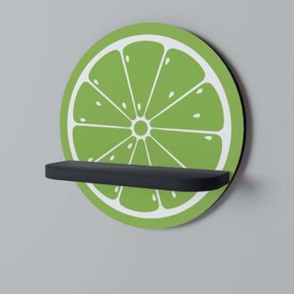 OEM Refreshing Lime Estante Redondo Negro