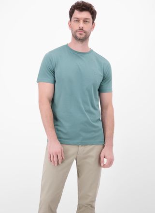 Lerros T-Shirt LERROS T-Shirt mit Rundhalsausschnitt, Herren, Gr. XXL, arctic blau, 100% Baumwolle, Rundhals, Shirts T-Shirt, Herren Shirt aus 100% Baumwolle