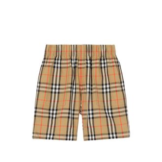 Burberry Check Cotton Cargo Shorts