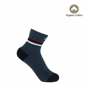 Peper Harow Quarter Crew Organic Womens Sport Socks - Navy