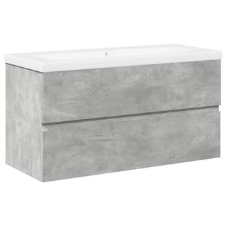 Berkfield Home 2 Piece Bathroom Furniture Set Concrete Grey Engineered Wood
