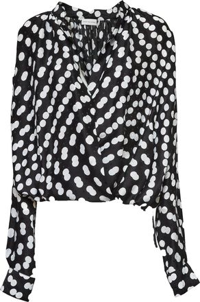 Dries Van Noten Cenver Polka Dot Drawstring Hem Shirt
