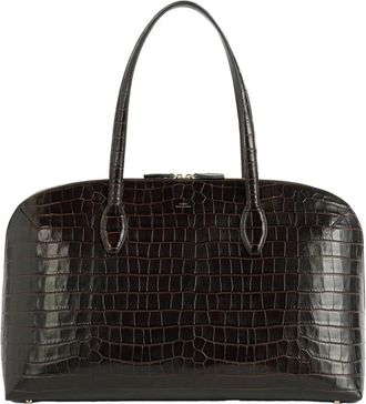 Toteme Bruine Schoudertas met reli&euml;flogo - Dames - Schoudertassen - Bruin - ONE Size - Tassen