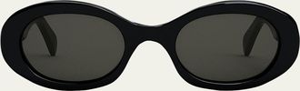 Celine Triomphe Logo Oval Acetate Sunglasses