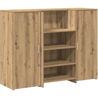 vidaXL Mostrador De Recepci&oacute;n Roble Artisian 135x50x103,5 Cm Vidaxl
