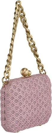 Anna Cecere Feestelijke tas met kettinghengsel - Dames - Tassen - Roze - Maat: ONE Size