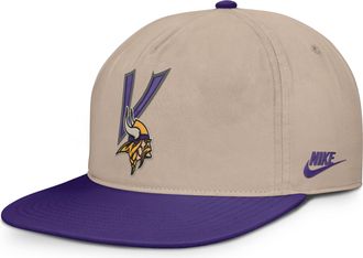 Nike Minnesota Vikings Rewind Pro Nike Mens NFL Adjustable Hat in Brown | NF570J2T9M-SF5