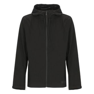 Rains Zwarte jas met hoge hals capuchon - Heren - Zomerjassen - Zwart - XS - Jassen